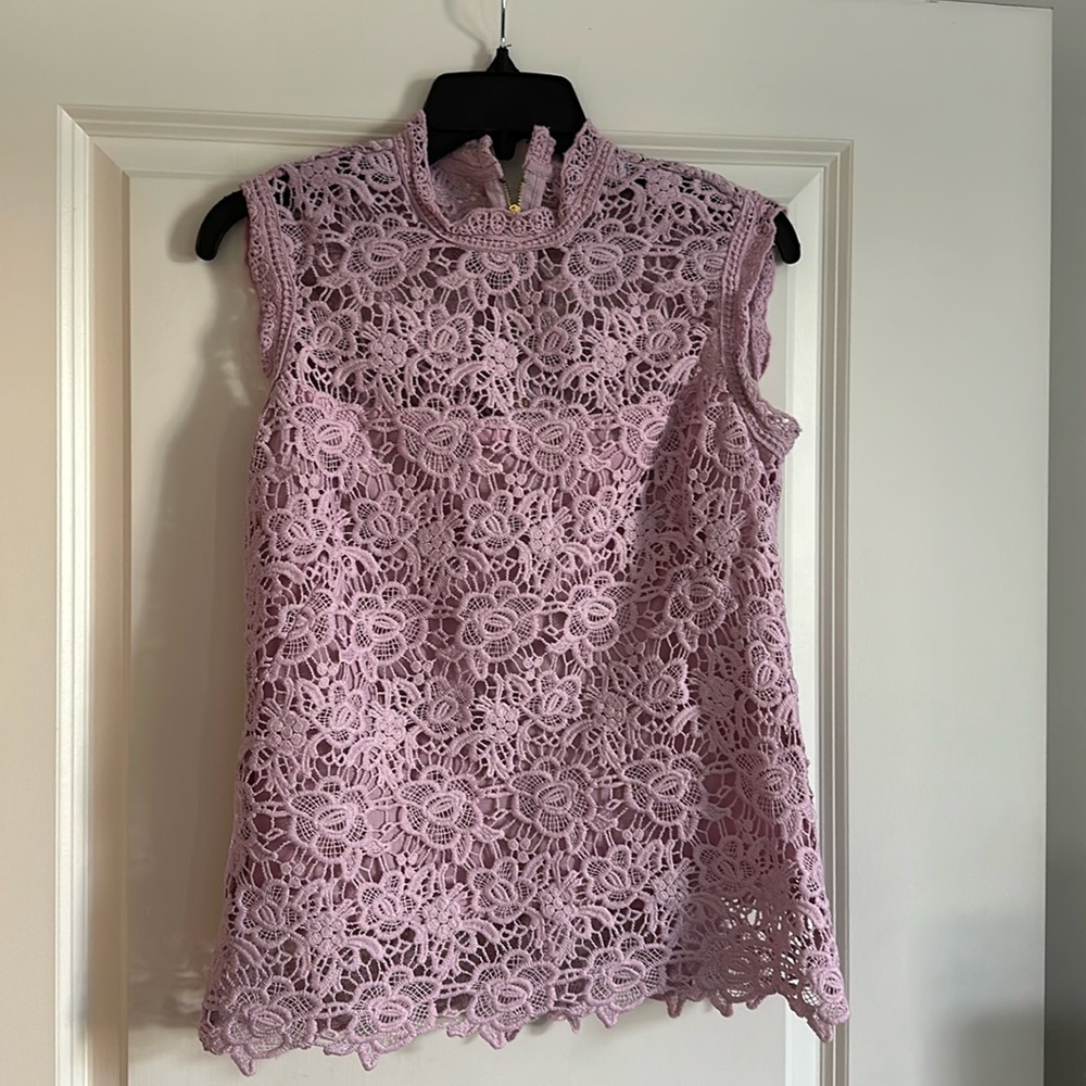 Beautiful lilac lace blouse